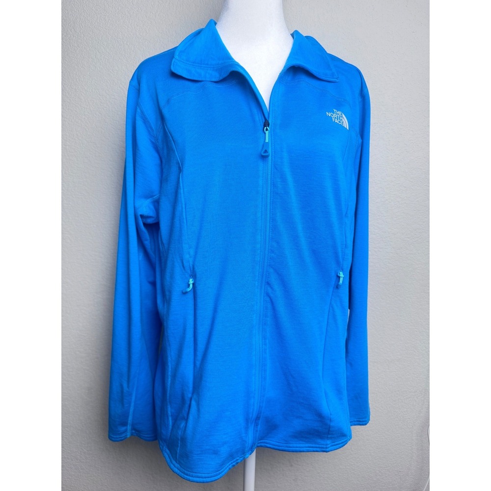 The North Face Summit Series Jacket Womens XL Blue Full‎ Zip Lightweight Outdoor